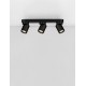 Sandy Black Aluminium LED GU10 3x10 Watt 230 Volt IP20 bulb excluded L: 39 W: 6.5 H: 12.5 cm 