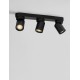 Sandy Black Aluminium LED GU10 3x10 Watt 230 Volt IP20 bulb excluded L: 39 W: 6.5 H: 12.5 cm 