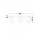 Sandy White Aluminium LED GU10 3x10 Watt 230 Volt IP20 bulb excluded L: 39 W: 6.5 H : 12.5 cm 