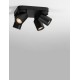 Sandy Black Aluminium LED GU10 4x10 Watt 230 Volt IP20 bulb excluded L: 22 W: 22 H : 12.5cm 