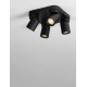 Sandy Black Aluminium LED GU10 4x10 Watt 230 Volt IP20 bulb excluded L: 22 W: 22 H : 12.5cm 