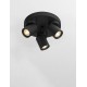 Sandy Black Aluminium LED GU10 3x10 Watt 230 Volt IP20 bulb excluded D: 22 H: 12.5cm 