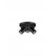 Sandy Black Aluminium LED GU10 3x10 Watt 230 Volt IP20 bulb excluded D: 22 H: 12.5cm 