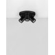 Sandy Black Aluminium LED GU10 3x10 Watt 230 Volt IP20 bulb excluded D: 22 H: 12.5cm 