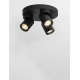 Sandy Black Aluminium LED GU10 3x10 Watt 230 Volt IP20 bulb excluded D: 22 H: 12.5cm 