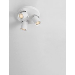 Sandy White Aluminium LED GU10 3x10 Watt 230 Volt IP20 bulb excluded D: 22 H: 12.5cm 