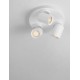 Sandy White Aluminium LED GU10 3x10 Watt 230 Volt IP20 bulb excluded D: 22 H: 12.5cm 