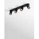 Sandy Black Aluminium LED GU10 4x10 Watt 230 Volt IP20 bulb excluded L: 60 W: 6.5 H: 12.5 cm 