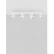 Sandy White Aluminium LED GU10 4x10 Watt 230 Volt IP20 bulb excluded L: 60 W: 6.5 H: 12.5 cm 