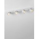Sandy White Aluminium LED GU10 4x10 Watt 230 Volt IP20 bulb excluded L: 60 W: 6.5 H: 12.5 cm 