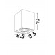 Sandy White Aluminium LED GU10 1x10 Watt 100-240 Volt IP20 Build Excluded L:8.5 W:8.5 H:10 cm 