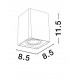 Sandy White Aluminium LED GU10 1x10 Watt 100-240 Volt IP20 Build Excluded L:8.5 W:8.5 H:10 cm 