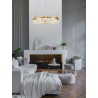 Triac Dimmable Platinum Gold Stainless Steel & Glass LED 45 Watt 220-240Volt 4679Lm 3500K IP20 D: 60 H: 130 cm