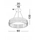 Triac Dimmable Platinum Gold Stainless Steel & Glass LED 45 Watt 220-240Volt 4679Lm 3500K IP20 D: 60 H: 130 cm 