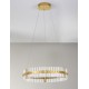 Triac Dimmable Platinum Gold Stainless Steel & Glass LED 45 Watt 220-240Volt 4679Lm 3500K IP20 D: 60 H: 130 cm 