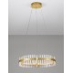 Triac Dimmable Platinum Gold Stainless Steel & Glass LED 45 Watt 220-240Volt 4679Lm 3500K IP20 D: 60 H: 130 cm 