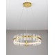 Triac Dimmable Platinum Gold Stainless Steel & Glass LED 45 Watt 220-240Volt 4679Lm 3500K IP20 D: 60 H: 130 cm 