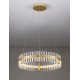 Triac Dimmable Platinum Gold Stainless Steel & Glass LED 45 Watt 220-240Volt 4679Lm 3500K IP20 D: 60 H: 130 cm 