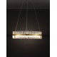 Triac Dimmable Platinum Gold Stainless Steel & Glass LED 45 Watt 220-240Volt 4679Lm 3500K IP20 D: 60 H: 130 cm 