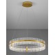 Triac Dimmable Platinum Gold Stainless Steel & Glass LED 56 Watt 220-240Volt 6339Lm 3500K IP20 D: 78 H: 130 cm 