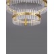 Triac Dimmable Platinum Gold Stainless Steel & Glass LED 67 Watt 220-240Volt 5709Lm 3500K IP20 D: 60 H: 140 cm 