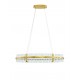 Triac Dimmable Platinum Gold Stainless Steel & Glass LED 45 Watt 220-240Volt 4402Lm 3500K IP20 D: 90 H: 130 cm 