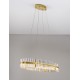 Triac Dimmable Platinum Gold Stainless Steel & Glass LED 45 Watt 220-240Volt 4402Lm 3500K IP20 D: 90 H: 130 cm 