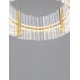 Triac Dimmable Platinum Gold Stainless Steel & Glass LED 45 Watt 220-240Volt 4402Lm 3500K IP20 D: 90 H: 130 cm 