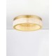 Triac Dimmable Platinum Gold Stainless Steel, Aluminium & Acrylic LED 46 Watt 220-240 Volt 2764Lm 3000K IP20 D: 40 H: 11 cm 