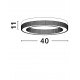 Triac Dimmable Platinum Gold Stainless Steel, Aluminium & Acrylic LED 46 Watt 220-240 Volt 2764Lm 3000K IP20 D: 40 H: 11 cm 