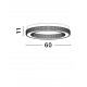 Triac Dimmable Platinum Gold Stainless Steel, Aluminium & Acrylic LED 70 Watt 220-240 Volt 3666Lm 3000K IP20 D: 61 H: 11 cm 