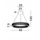 Triac Dimmable Platinum Gold Stainless Steel, Aluminium & Acrylic LED 70 Watt 220-240 Volt 5286Lm 3000K IP20 D: 41 H: 125 cm 