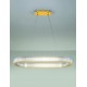 Triac Dimmable Platinum Gold Stainless Steel, Aluminium & Acrylic LED 70 Watt 220-240 Volt 5444Lm 3000K IP20 D: 91 H: 130 cm 