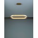 Triac Dimmable Platinum Gold Stainless Steel, Aluminium & Acrylic LED 70 Watt 220-240 Volt 5444Lm 3000K IP20 D: 91 H: 130 cm 