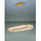Triac Dimmable Platinum Gold Stainless Steel, Aluminium & Acrylic LED 70 Watt 220-240 Volt 5444Lm 3000K IP20 D: 91 H: 130 cm 