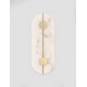 Brass Gold Steel, Aluminium & Imitated Alabaster LED 19 Watt 220-240Volt 866Lm 3000K IP20 L: 16,5 W: 6 H: 42,5 cm 