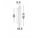 Brass Gold Steel, Aluminium & Imitated Alabaster LED 19 Watt 220-240Volt 866Lm 3000K IP20 L: 16,5 W: 6 H: 42,5 cm 