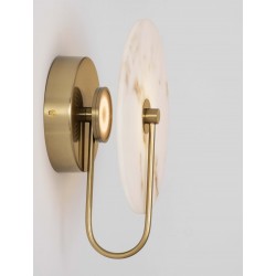 Brass Gold Steel, Aluminium & Imitated Alabaster LED 6 Watt 220-240Volt 417Lm 3000K IP20 D: 30 H: 11.5 cm 