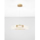 Triac Dimmable Brass Gold Steel, Aluminium Imitated Alabaster LED 34 Watt 220-240Volt 2146Lm 3000K IP20 D: 63 H: 130 cm 