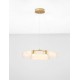 Triac Dimmable Brass Gold Steel, Aluminium Imitated Alabaster LED 34 Watt 220-240Volt 2146Lm 3000K IP20 D: 63 H: 130 cm 