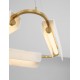 Triac Dimmable Brass Gold Steel, Aluminium Imitated Alabaster LED 34 Watt 220-240Volt 2146Lm 3000K IP20 D: 63 H: 130 cm 