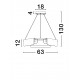 Triac Dimmable Brass Gold Steel, Aluminium Imitated Alabaster LED 34 Watt 220-240Volt 2146Lm 3000K IP20 D: 63 H: 130 cm 