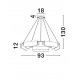 Triac Dimmable Brass Gold Steel, Aluminium Imitated Alabaster LED 45 Watt 220-240Volt 2707Lm 3000K IP20 D: 93 H: 130 cm 