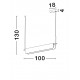 Triac Dimmable Brass Gold Steel, Aluminium & Imitated Alabaster LED 35 Watt 220-240Volt 2219Lm 3000K IP20 L: 100 W: 8 H: 130
