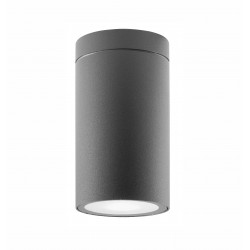 Dark Gray Die-Casting Aluminium & Glass Diffuser LED GU10 1x7 Watt IP54 220-240 Volt Bulb Excluded D: 6 H: 10.5 cm 