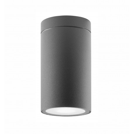 Dark Gray Die-Casting Aluminium & Glass Diffuser LED GU10 1x7 Watt IP54 220-240 Volt Bulb Excluded D: 6 H: 10.5 cm 