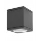 Dark Gray Die-Casting Aluminium & Glass Diffuser LED GU10 1x7 Watt IP54 220-240 Volt Bulb Excluded L: 8.6 W: 8.6 H: 9 cm 