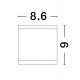 Dark Gray Die-Casting Aluminium & Glass Diffuser LED GU10 1x7 Watt IP54 220-240 Volt Bulb Excluded L: 8.6 W: 8.6 H: 9 cm 