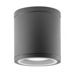 Dark Gray Die-Casting Aluminium & Glass Diffuser LED GU10 1x7 Watt IP54 220-240 Volt Bulb Excluded D: 9 H: 9 cm 