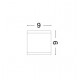 Dark Gray Die-Casting Aluminium & Glass Diffuser LED GU10 1x7 Watt IP54 220-240 Volt Bulb Excluded D: 9 H: 9 cm 